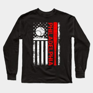 Philly United States Patriotic American Flag Men Women Kid Long Sleeve T-Shirt